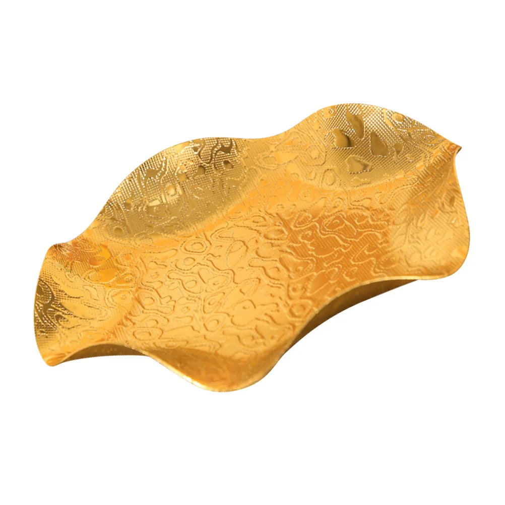 

Multi Function Alloy Dessert Plate Large Capacity Candy Dish for Dried Fruit Nuts Sweets Decorative Home Supply