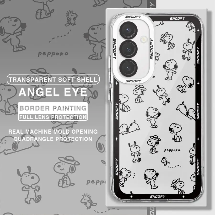 Cartoon S-Snoopys Phone Case for Samsung Galaxy A15 A73 A72 A53 A52 A42 A32 A23 A22 A24 A13 4G A12 A11 5G Clear Soft