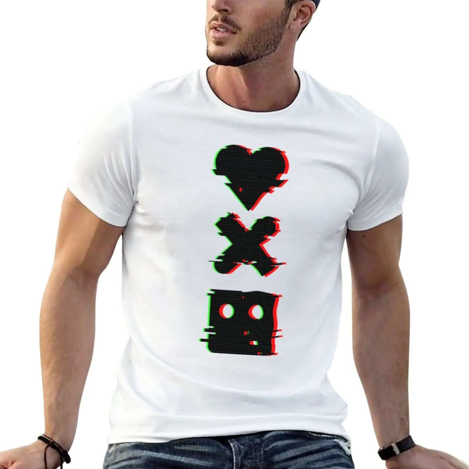 Love Death And Robots D R - glitch T-Shirt plus size tops shirts graphic tees sublime mens t shirt