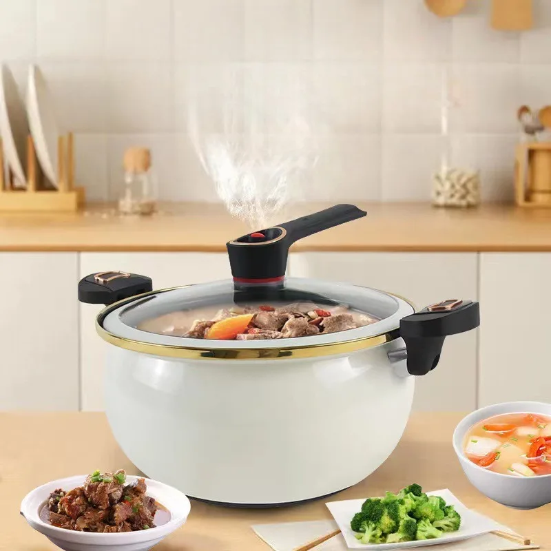 New Style Large Capacity Soup Pot Stone Coating Cast Iron Non Stick Micro Pressure Cooker