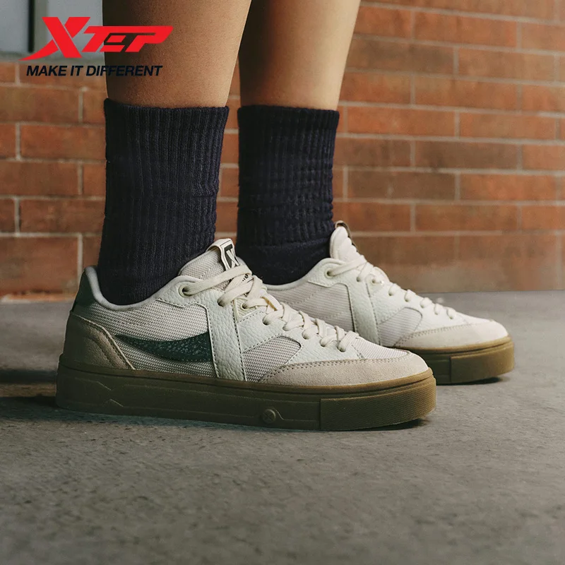 

Xtep MAXX-SE женская обувь для скейтбординга, винтажные кроссовки в уличном стиле, прочные кожаные кроссовки из материала ETPU 876218310006