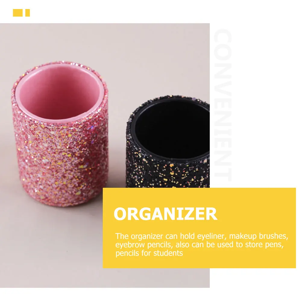 化粧ブラシオーガナイザー収納バケツピンクペンホルダーデスクトップオーガナイザー化粧品アイライナーペンシル学生用品ホーム
