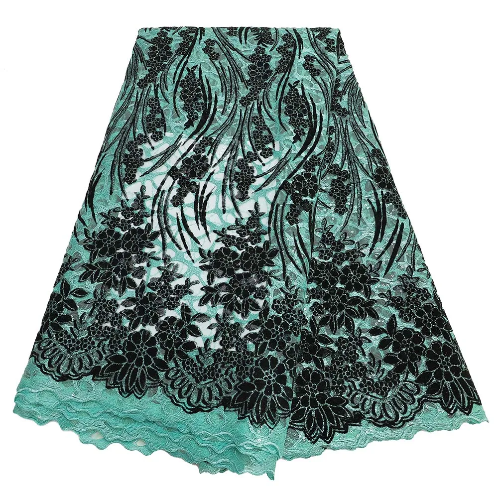 أحدث يتدفقون صافي نسيج الدانتيل النساء 5 ياردة تول الدانتيل المواد الخياطة فساتين الزفاف النساء أقمشة الدانتيل المخملية عالية الجودة