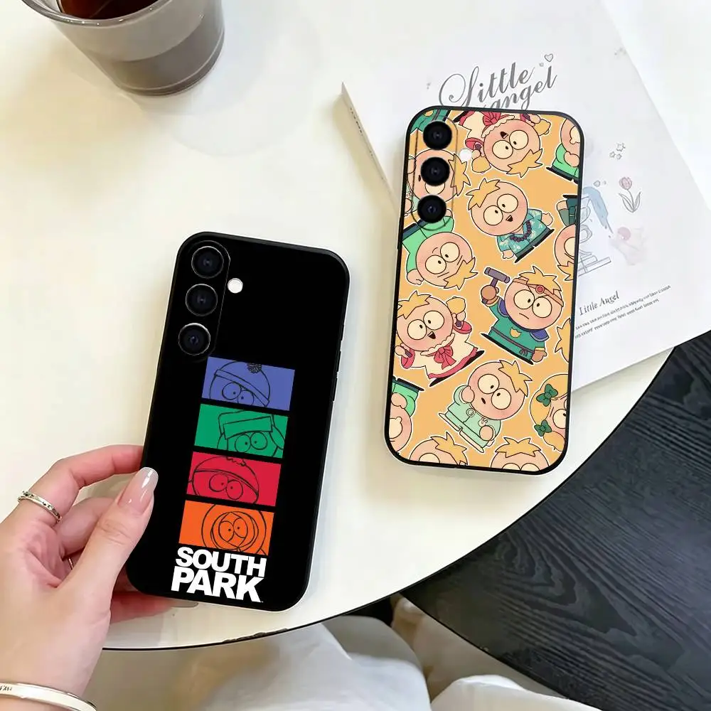 Funny Cartoon South P-Park gift Phone Case For Samsung Galaxy A73,A72,A71,A70,A53,A52,A51,Others Soft Black Cover