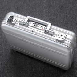 Portable Aluminum Alloy Suitcase Toolbox Business Waterproof Travel Storage Bag Laptop Tablet PC Case Valuables Safe Lockbox Box