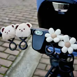 Stroller Hook Multi-functional Woolen Bear Stroller Hook Mother and Baby Backpack Storage Hook...