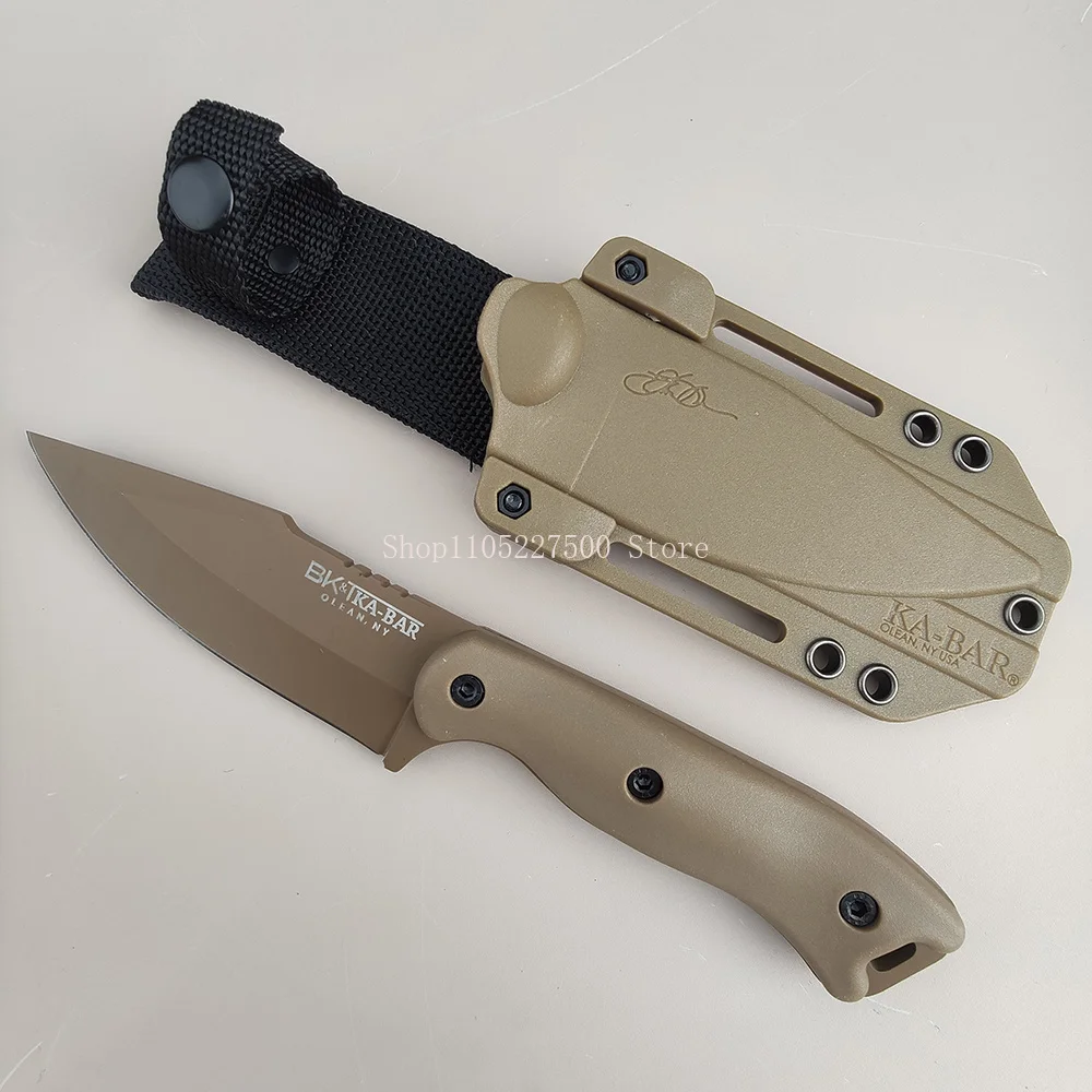 Jungle Adventure Fixed D2 Blade Knife- BK18 with Sheath Wilderness Walking Tour Climbing Camping Picnic Portable Pocket Knife