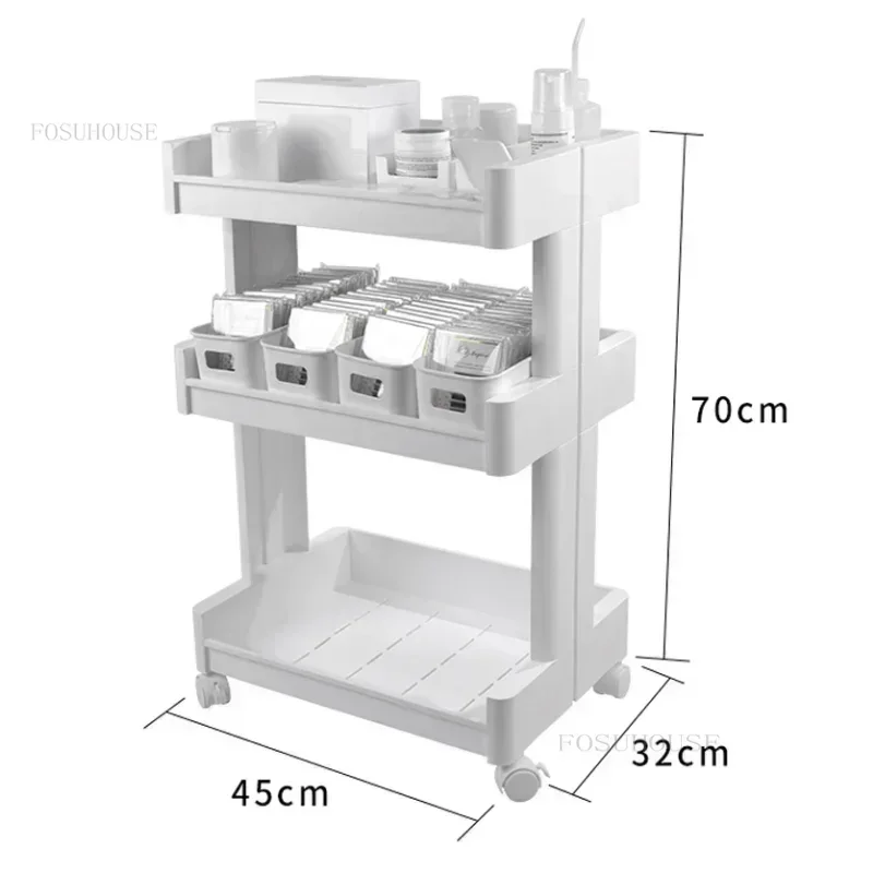 Ultralight Beauty Salon Trolley With Wheels Nail & Eyelash Tool Trolley Salon Multi-layer Drawer Tool Cart For Beauty Equipment