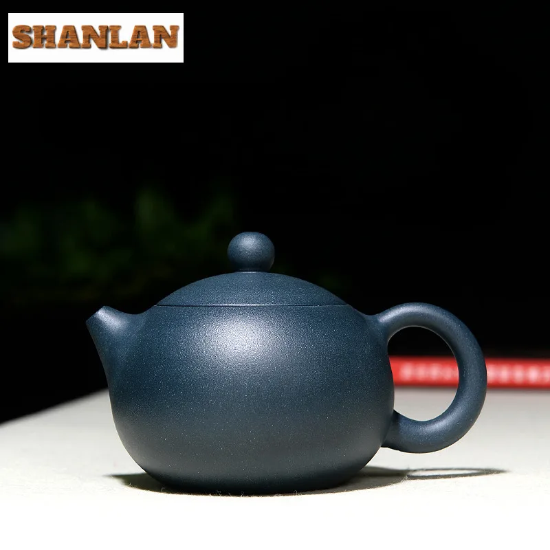 

180ML Classic Yixing Purple Clay Teapots Handmade Xishi Pot Raw Ore Azure Mud Tea Making Kettle with Infuser Zisha Tea Set Craft