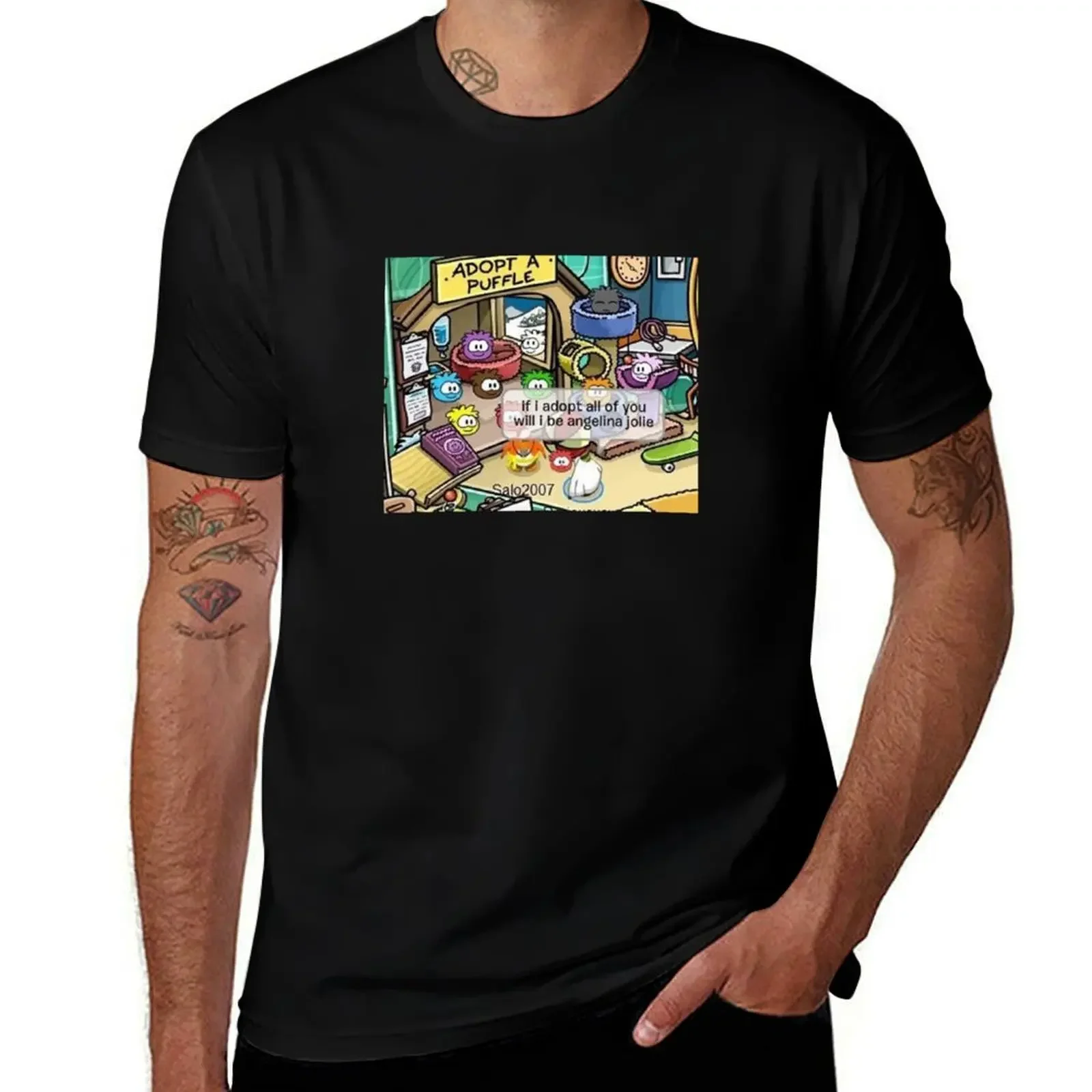 

club penguin Sticker T-Shirt baggy shirts Funny t-shirt oversize t-shirts man mens tall t shirts