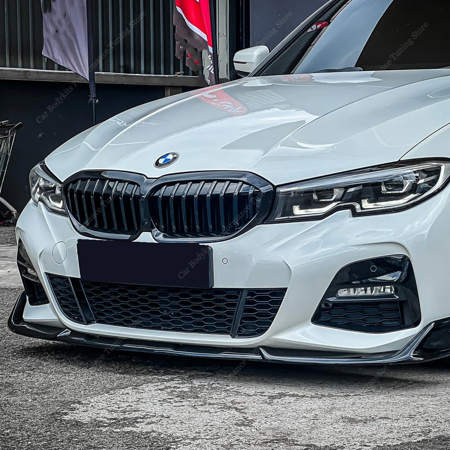 لمعان أسود M نمط المصد الأمامي بار مصبغة Bodykit لسيارات BMW G20 G21 320i 320d 330i 330e 330d M340i 2019-2022 ضبط ما قبل تجميل