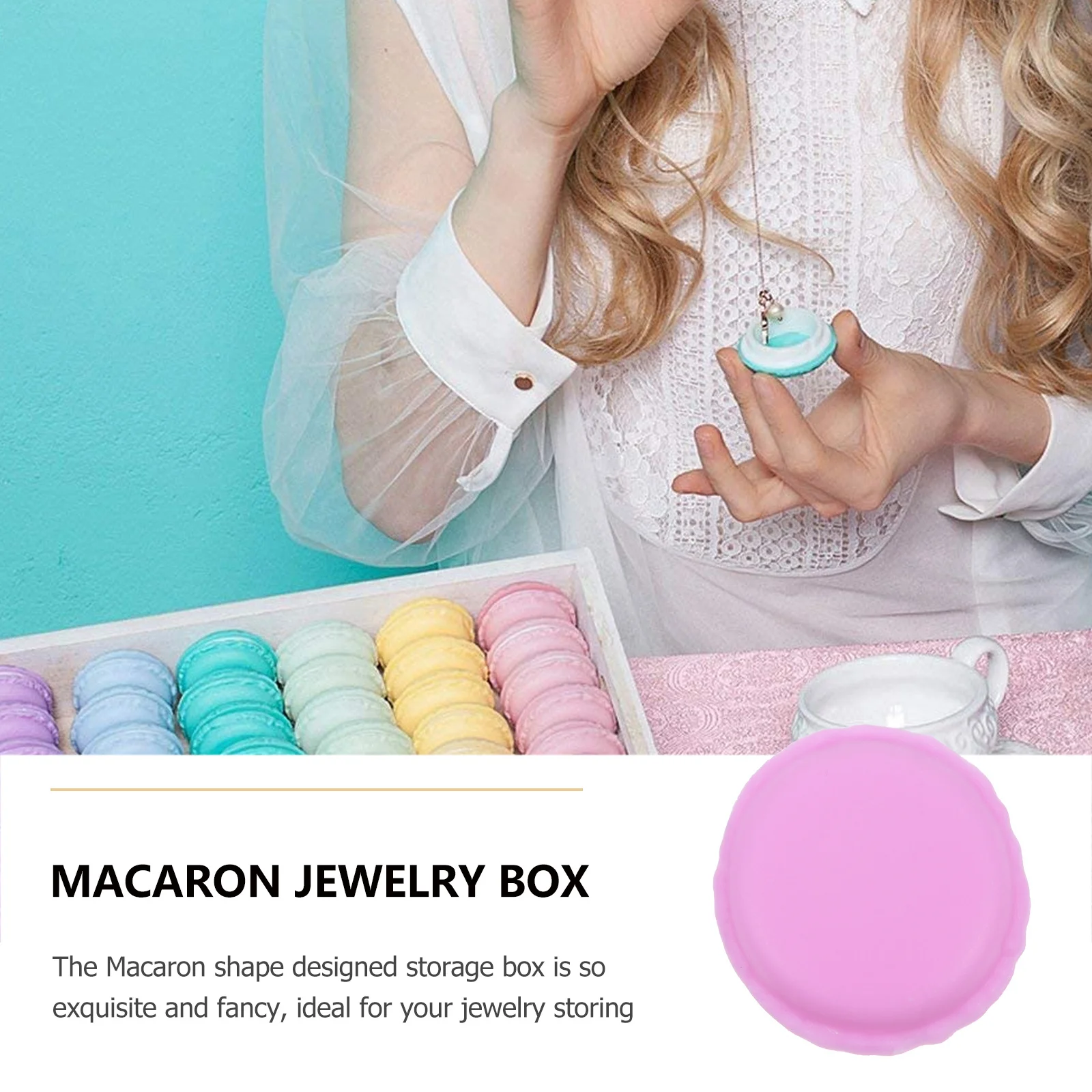 12Pcs Jewelry Storage Boxes Macaron Design Resin Mini Portable Jewelry Holder Organizer Case for Small Accessories