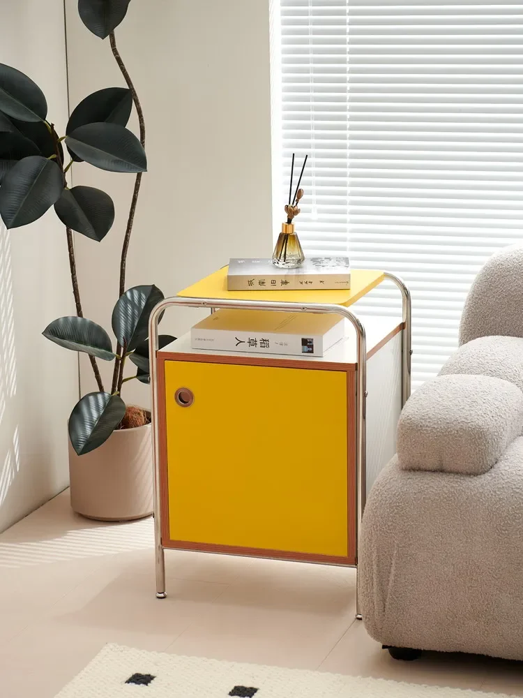 Inside Bedside Table Modern Minimalist Apartment Storage Living Room Side Cabinet Household Decor Stylish Nightstand image 4