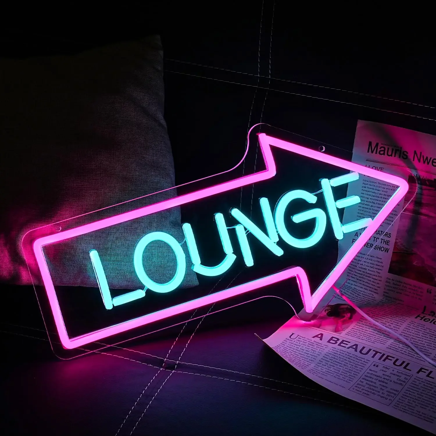 

Relax Neon Lights Lounge Neon Sign for Wall Decor Neon Lights Lounge Dimmable Letter LED Light up Signs Office Hotel Cafe