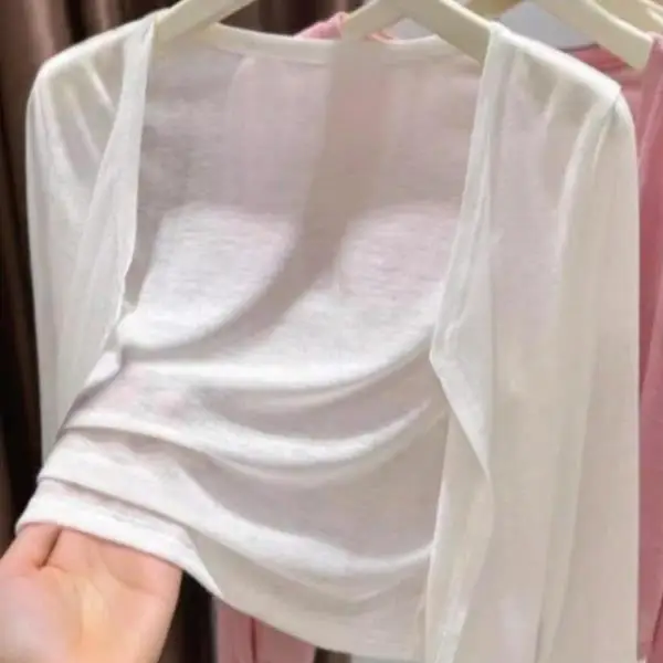 

Men's Knitted Sweater Women's Flat Stitch Open Front Collar Coolmax Fiber Ci Walk Inner Wear Thi Nine Sve Winter