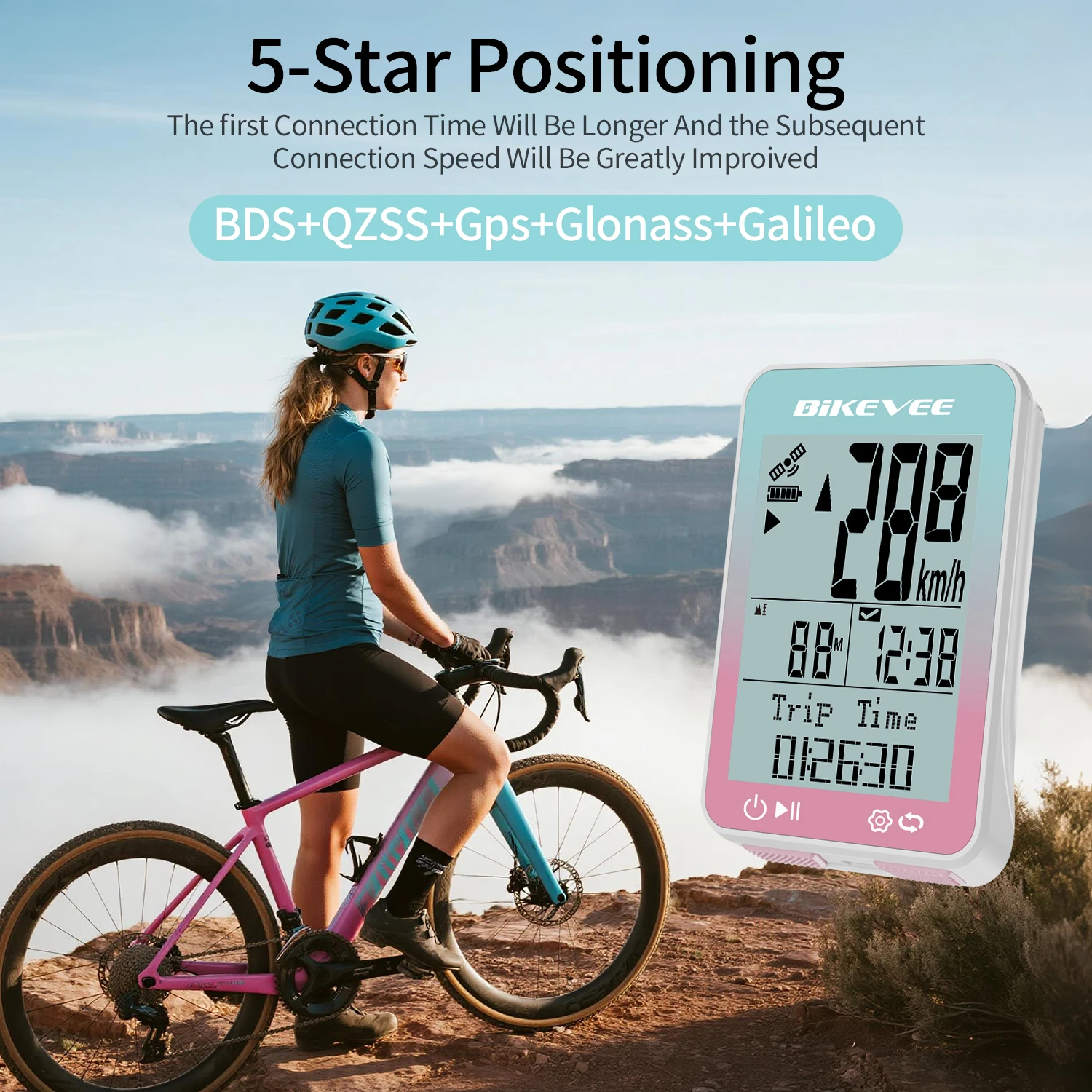 AliExpress Bikevee Color Wireless GPS Bike Computer 9 Languages with Auto Start/Stop/Backlight Road MTB Bicycle Speedometer Odometer Tracker