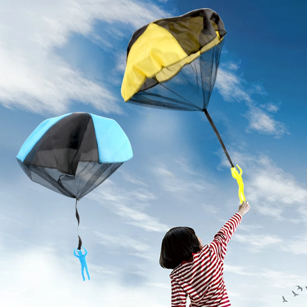 Hand Throw Soldier Parachute Toys Children's Funny Outdoor Flying Playingys Kids Boys Sensory Educational Sports Game Gifts