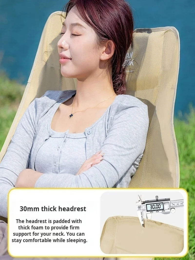 Multifunctional Outdoor Camping Chair Lightweight Portable Moon Chair Waterproof Oxford Fabric Adjustable Height  Fishing Stool