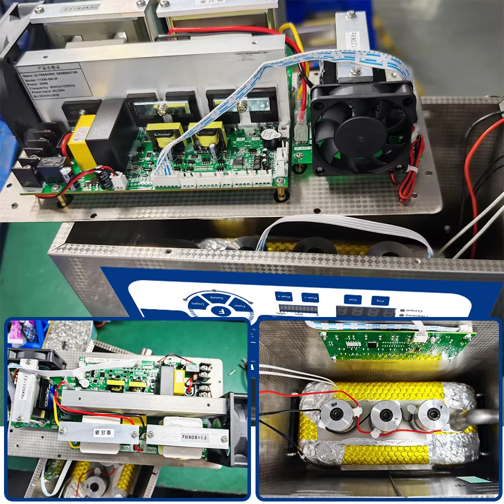 Laboratory Applicance Multi-frequency Ultrasonic Cleaner Bath 4.8L 150W 40/68/80/120KHz Emulsification Extraction Tank