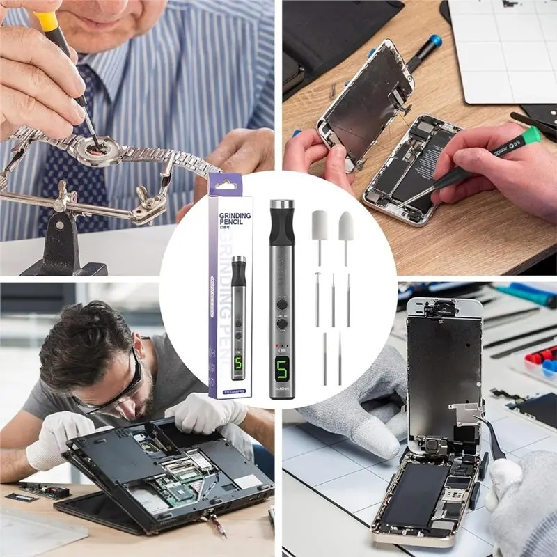 ปากกาแกะสลัก ABKO, เครื่องมือแกะสลักไร้สาย 5 ระดับความเร็ว, เครื่องแกะสลักปรับความเร็วได้สำหรับผลิตภัณฑ์อิเล็กทรอนิกส์ ไม้ หิน โลหะ แก้ว