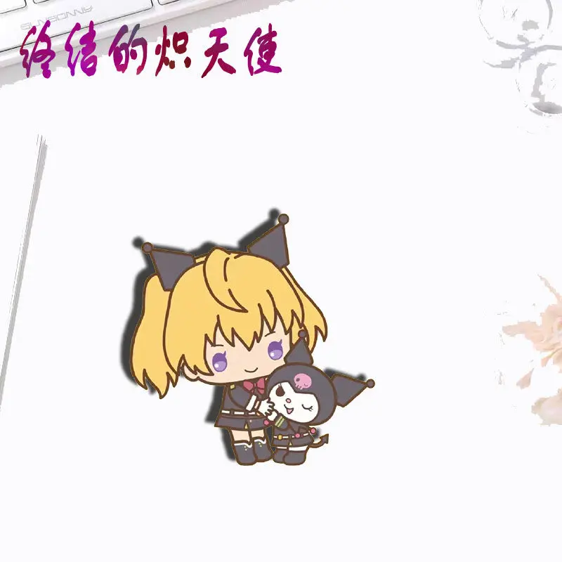 سيراف النهاية هياكويا بروش تأثيري ، ميكايلا فريد وشارة حمام ، دبابيس كرتون أنيمي ، زخرفة تصنعها بنفسك ، حقيبة ظهر ، ملابس ، هدايا