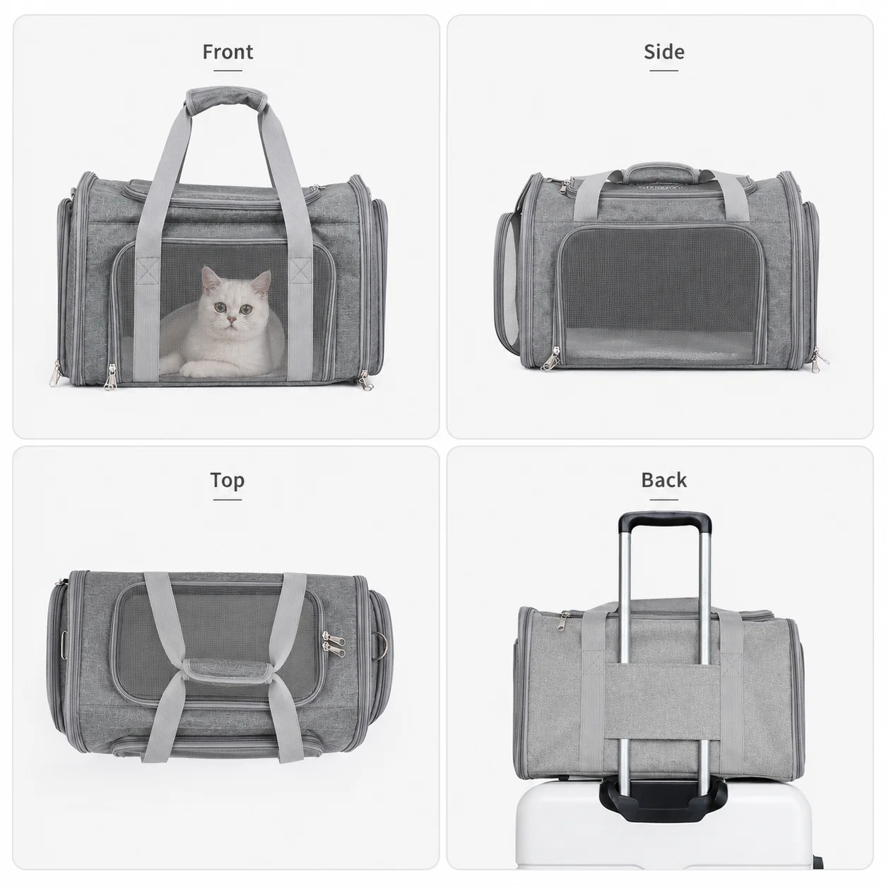 Large Capacity Pet Carrier Bag Foldable Cat Dog Travel Bag Portable Soft Sided Carrier Handheld Bag For Small Pets Outdoor Trip