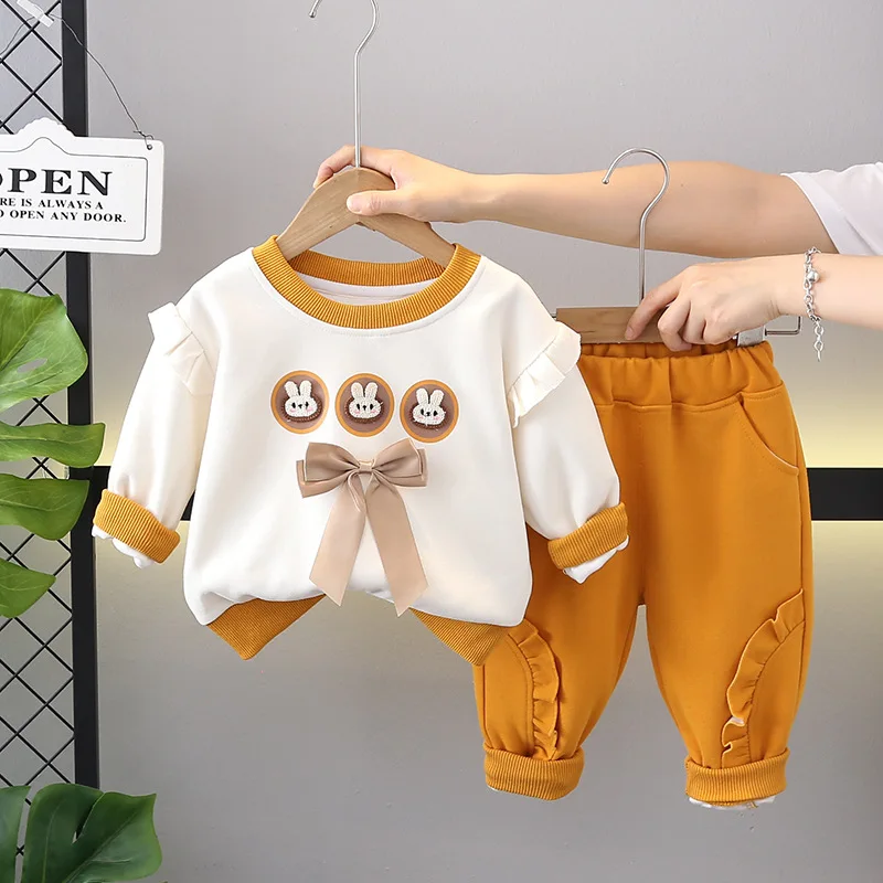 New Autumn Baby Clothes Set Children Girls Long Sleeved T-Shirt Pants 2Pcs/Sets Toddler Fashion Casual Costume Kids Tracksuits