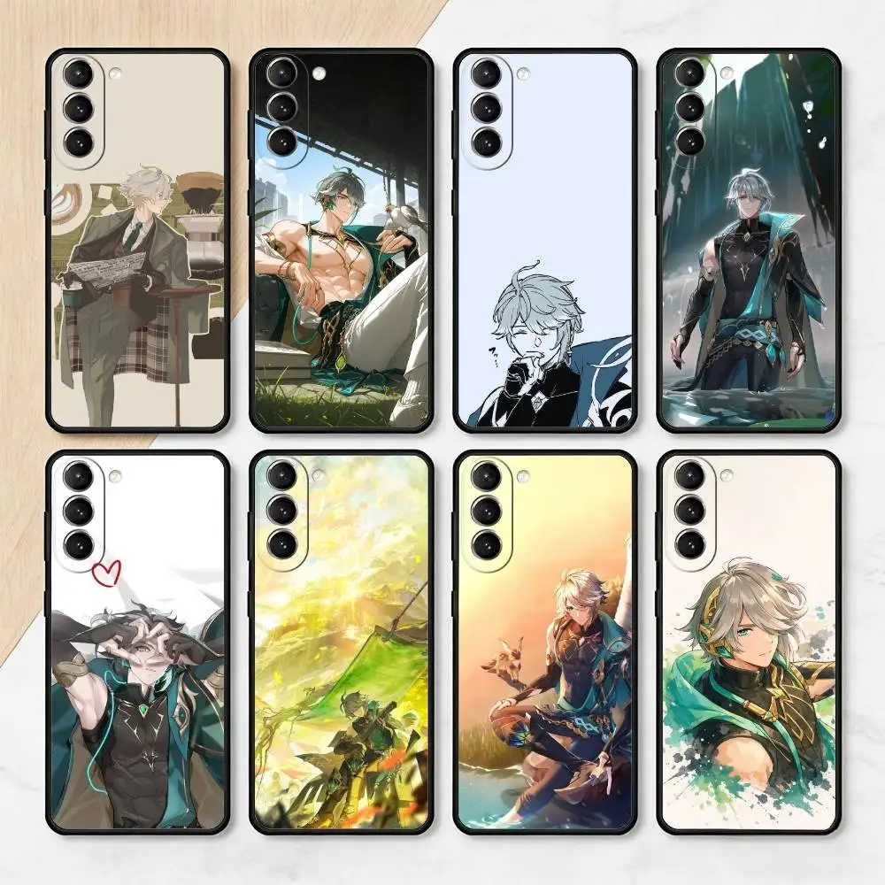 

A-Alhaitham Genshin Impact Phone Case For Samsung S25,24,23,22,30,21,10,9,Ultra,Plus,Lite,FE,4,5 G Soft Black Case