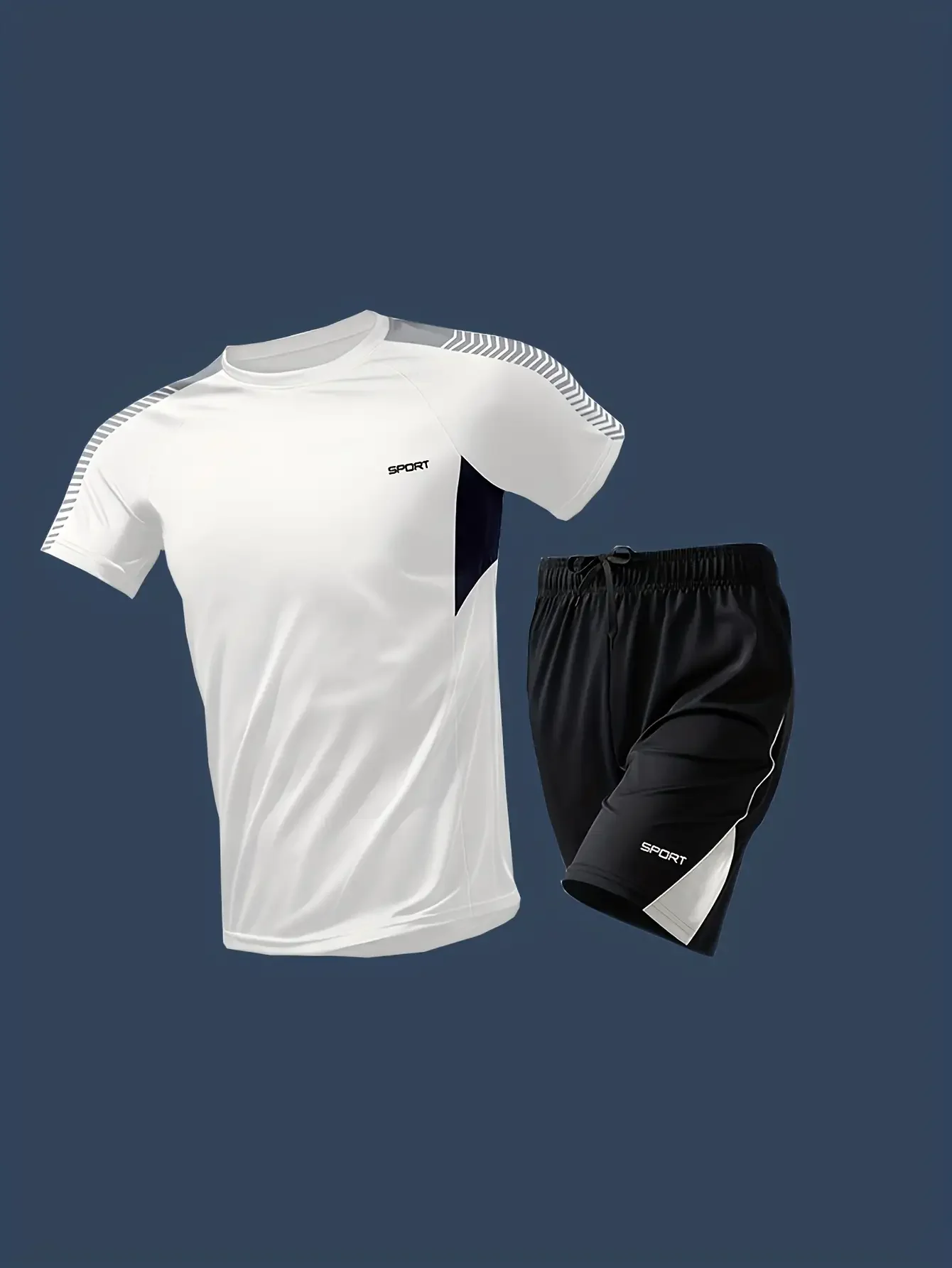 طقم ملابس رياضية عصرية للرجال مكون من 4 قطع، تي شيرت وشورت للعضلات بأكمام قصيرة، طقم شاطئ، ملابس رياضية