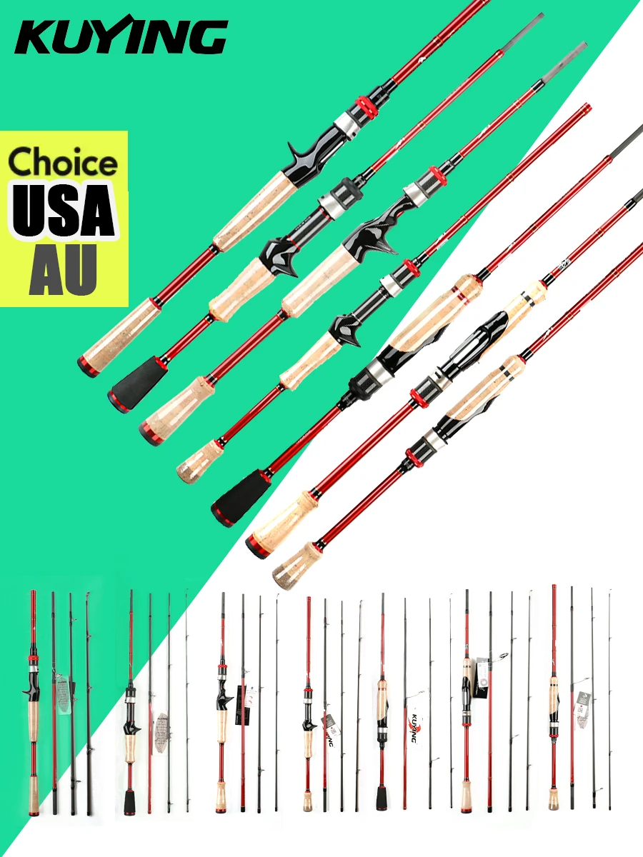 

CHOICE USA & AU KUYING FREESTYLE WALKER 4 Sections Spinning Casting 6‘ 6’9“ 7‘ Lure Fishing Rod Mini Pocket Travel FUJI