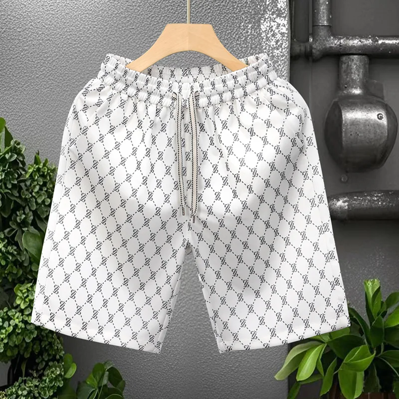 

Ice Silk Men's Shorts Summer New Style Loose Youth Beach Casual Sports Pants Polyester Fiber Breathable Comfortable Fashionable