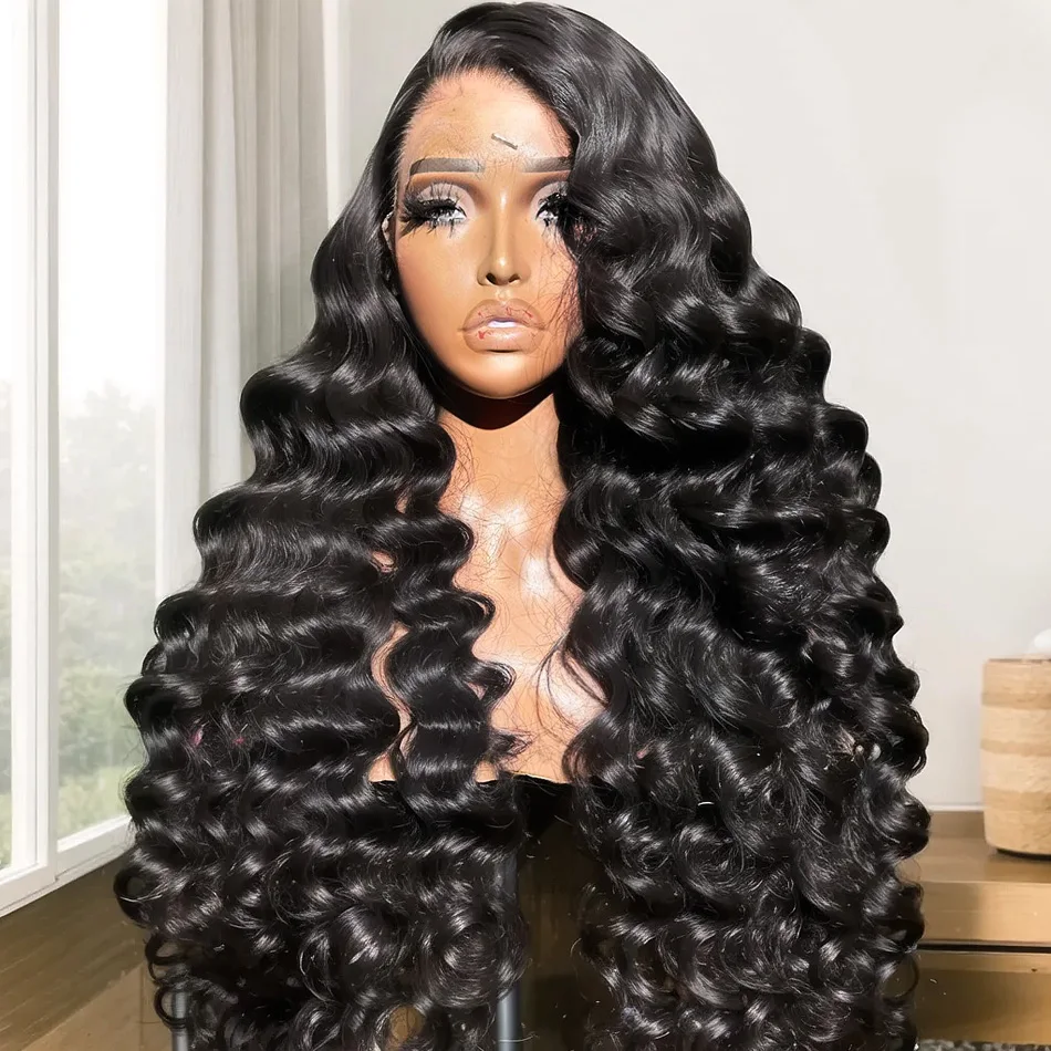 

250 Density Loose Wave 13x6 Lace Front Human Hair Wigs Brazilian 30 40 Inch Curly Deep Water Wave HD 13x4 Lace Frontal Wig