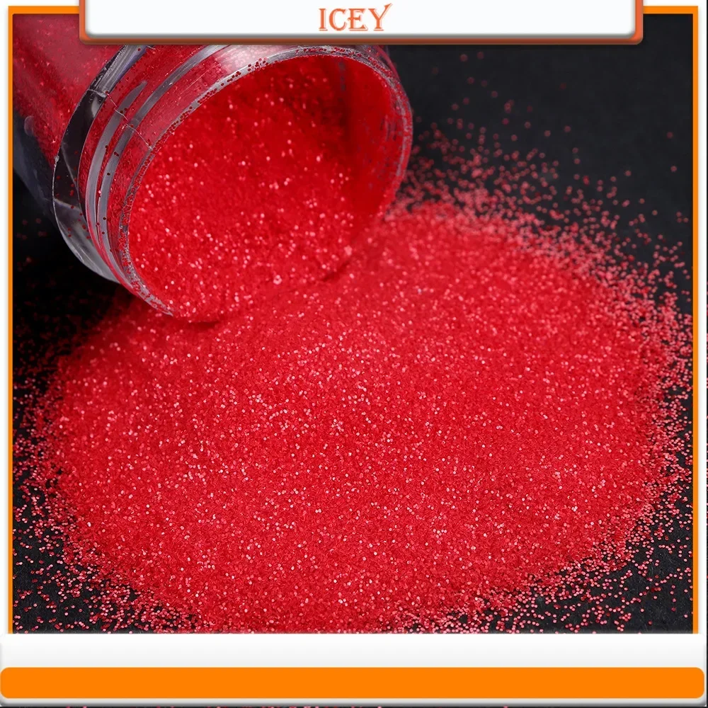 Icey Beauty 10ml Red Woolen Powder Pearl Nail Polish Glitter Powder Bottled Sea Salt Sugar Powder Nail Decoration