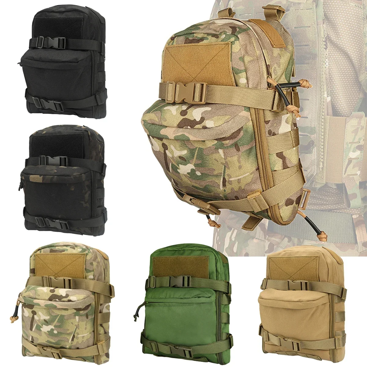 Tactical Vest 1000D Nylon Bag Lightweight Waterproof Backpack MOLLE Bag Outdoor Sports Backpack for Camping Hunting Accessories