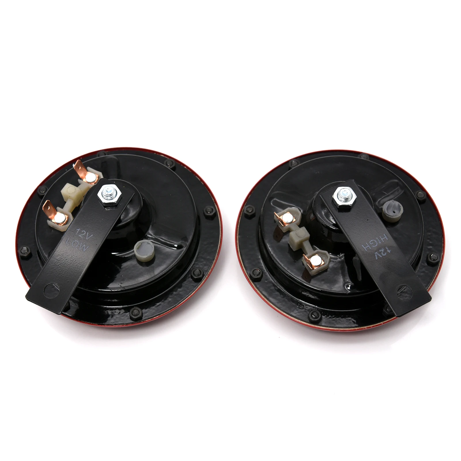 Bocina eléctrica de 12V y 115DB para coche, altavoz fuerte para motocicleta, a la moda, color rojo, accesorios para automóvil