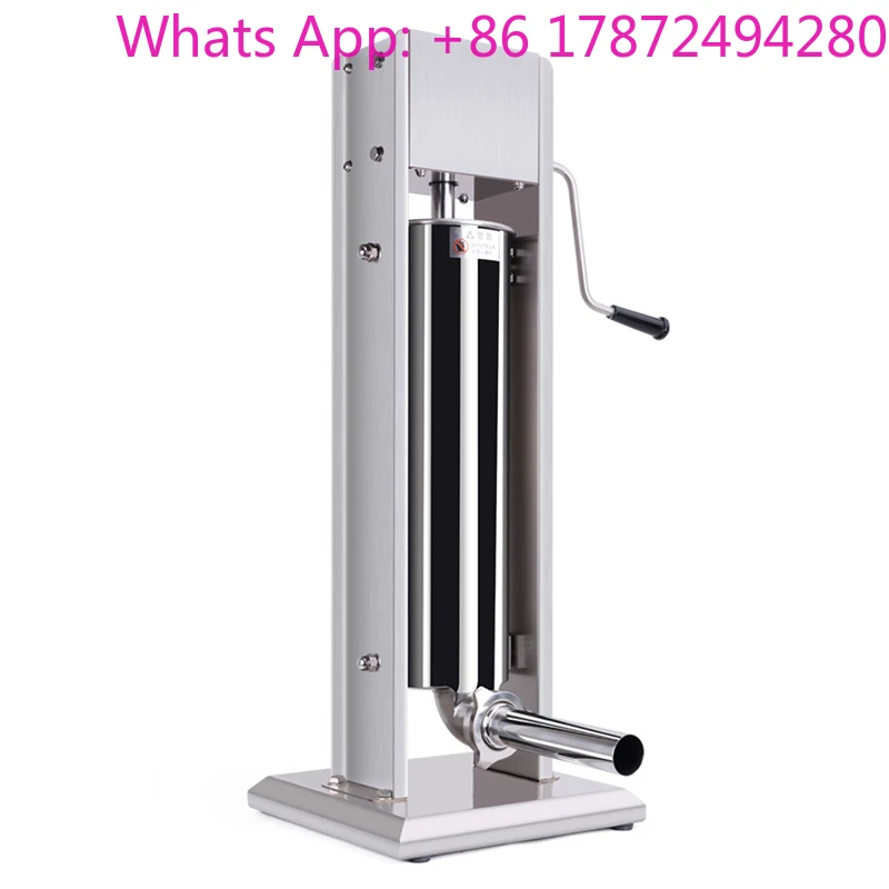7L Vertical Sausage Stuffer Filler Manual Stainless Steel Kitchen Meat Tool Tubes Sausage Maker