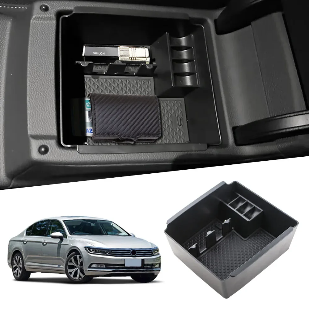 Car Accessories for VW Volkswagen Passat Magotan B8 2014-2024 Center Console Armrest Storage Box Multifunctional Interior Parts