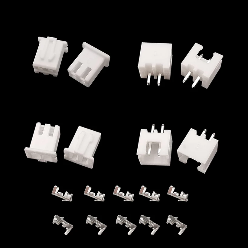 50 Sets JST XH 2.54 2Pin Male Female Plug Housing + Pin Header Terminal Kit Wire Connector XH