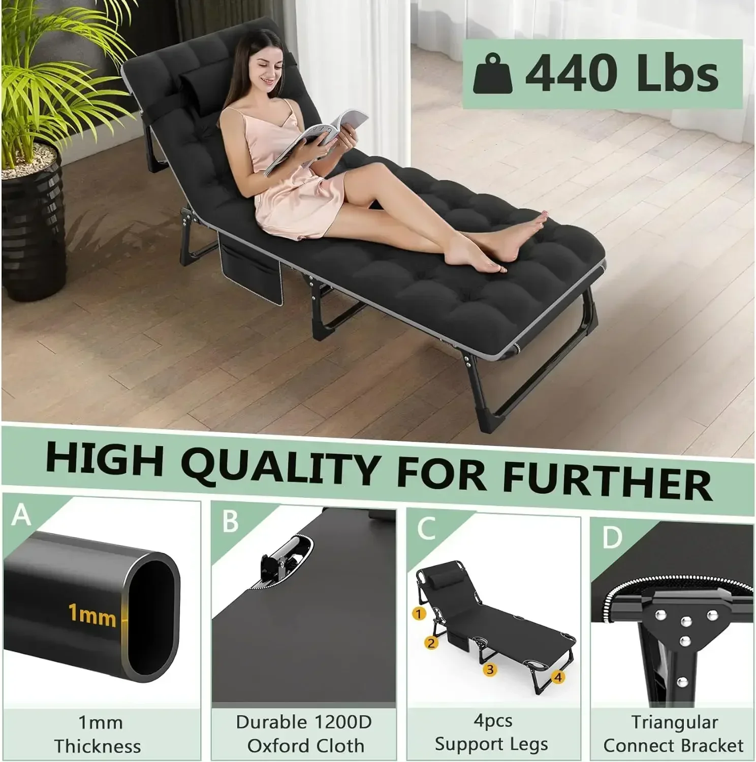 في الهواء الطلق المعادن التخييم المهد المحمولة المحمولة كرسي صالة كراسي مخيم سرير خيمة قابلة للطي السرير الشاطئ نزهة المشي لمسافات طويلة النوم المهد #4