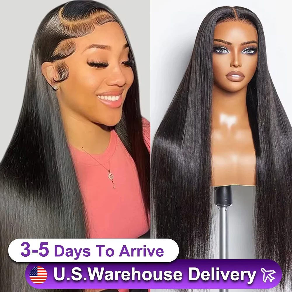 

250 Density 30 40 Inch Straight Human Hair Wigs 13x4 13x6 Lace Frontal Straight Brazilian Human Hair Wigs Pre Plucked For Women