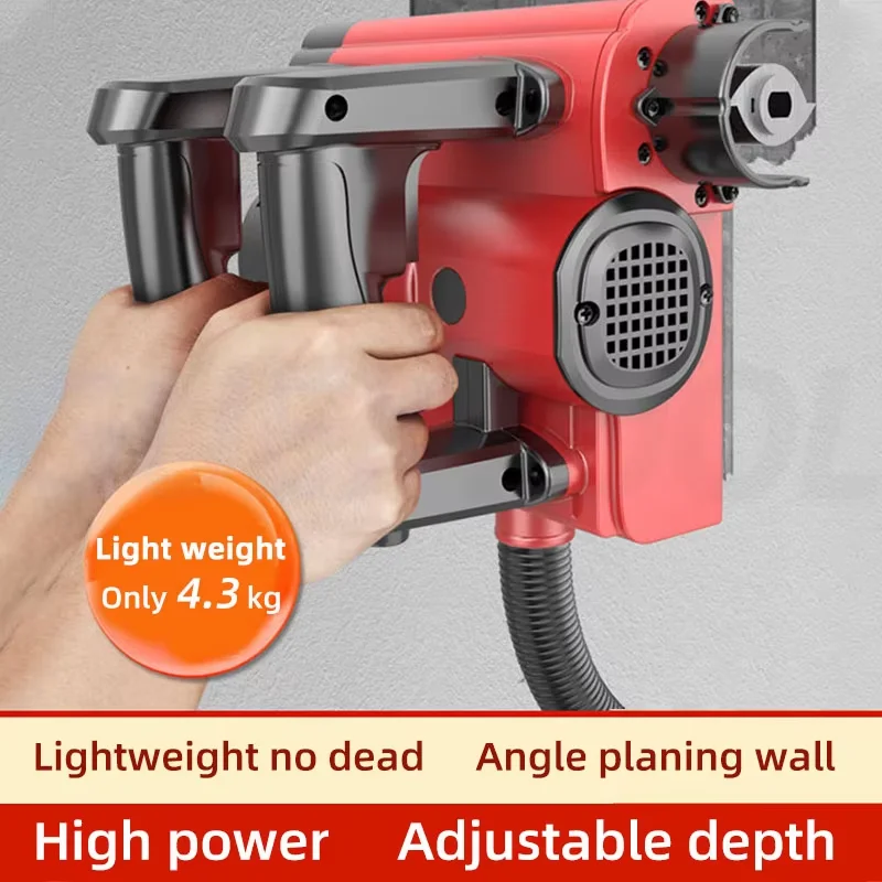 4280W Electric Planer Professional Portable No Dead Corner Vacuum Design Scraping White Ash Putty Concrete Wall  Machine