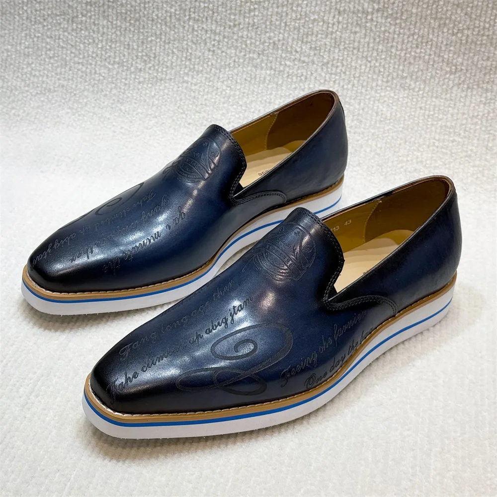 Classy Men's Genuine Leather Penny Loafers Mocassin Slip-On Comfortable Travel Casual Shoes Fashion Street Footwear for Men