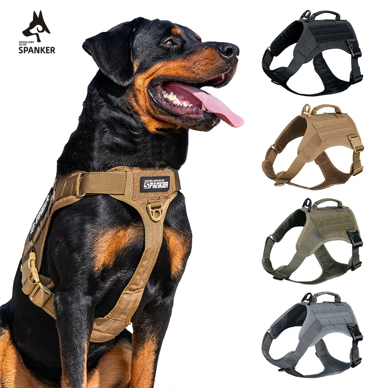 

Tactical Dog Harness Training Vests Tactical Dog Harness Adjustable No-Pull Vest Pet Training Harness Small Medium Large Dogs