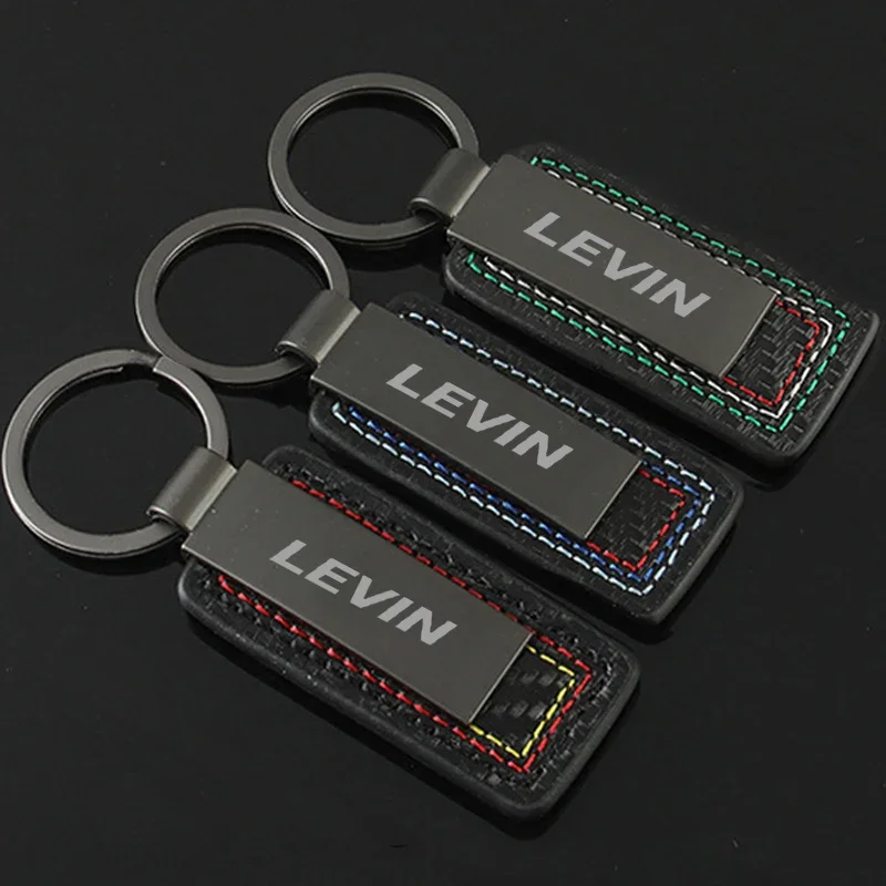 2026 Fashion Metal Car Keychain for Toyota Levin Logo Buckle Car Key Ring Pendant Decoration Gift Auto Interior Accessories