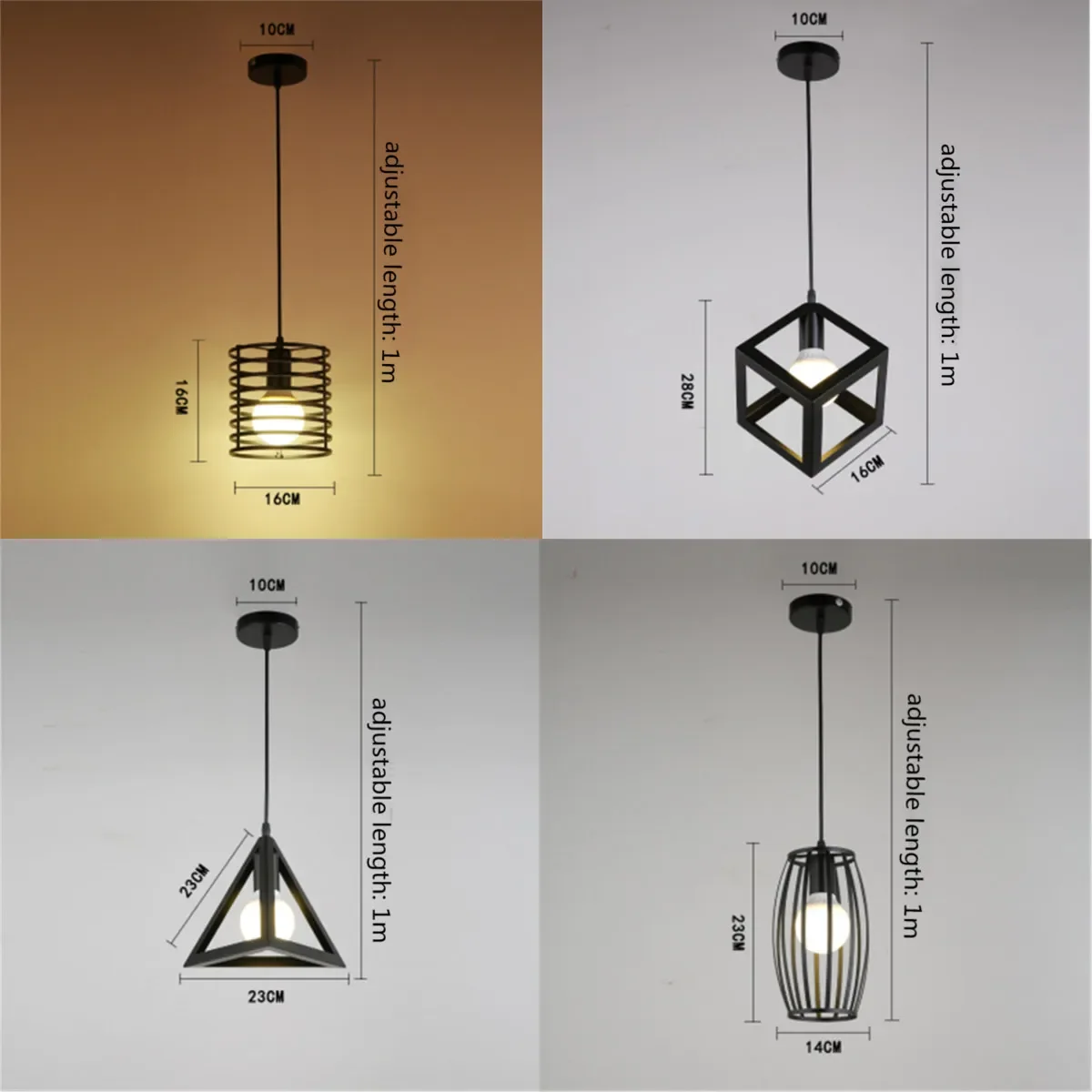 INDA-Lampe Suspendue Vintage Industrielle, Luminaire Décoratif d'Nik, Idéal pour un Salon, une Cuisine ou un Bar