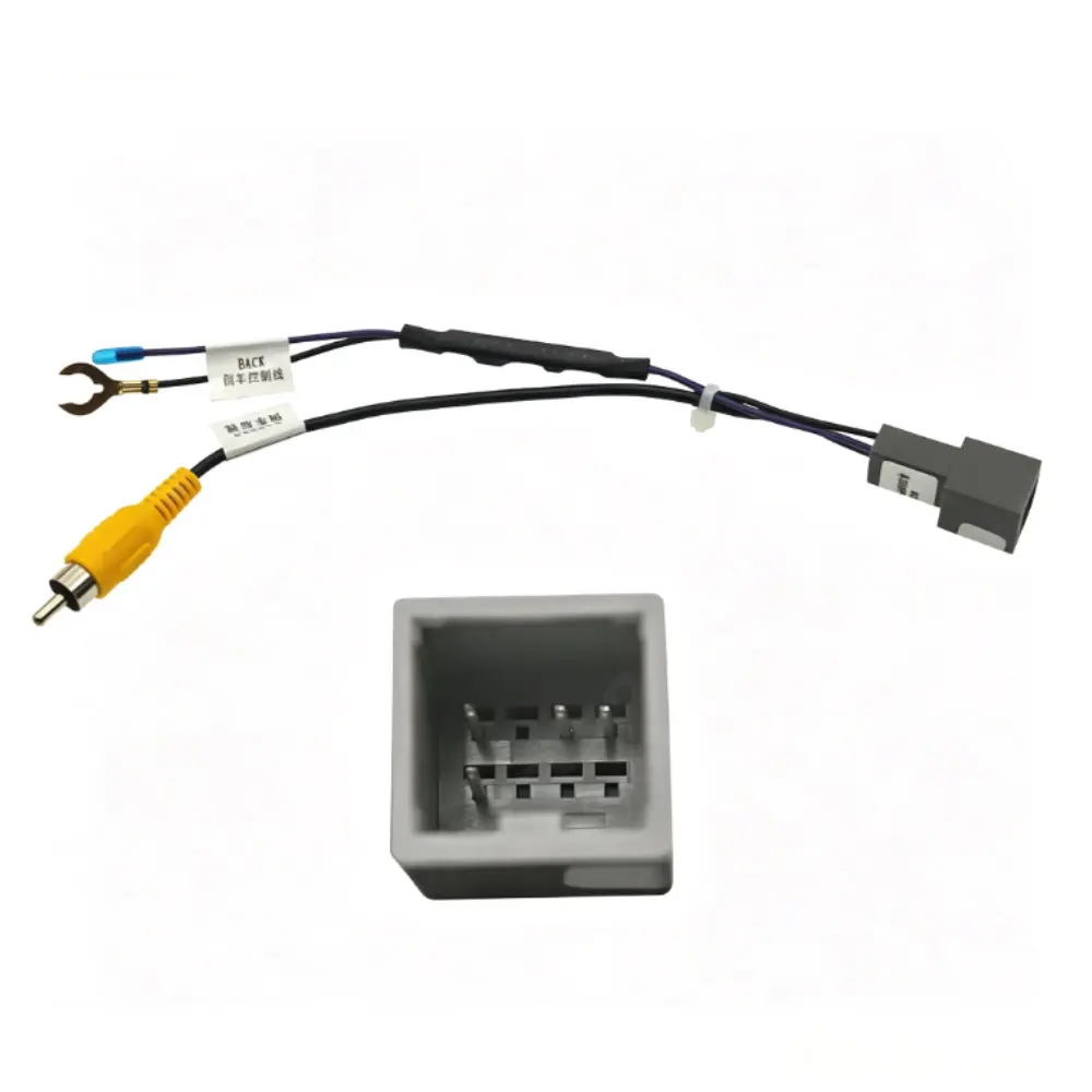8 Pins Adapter Car Video Input Wire RCA Cable Harness For Honda Jazz FIT CITY Ballade Grace Greiz Gienia OEM Reverse Camera