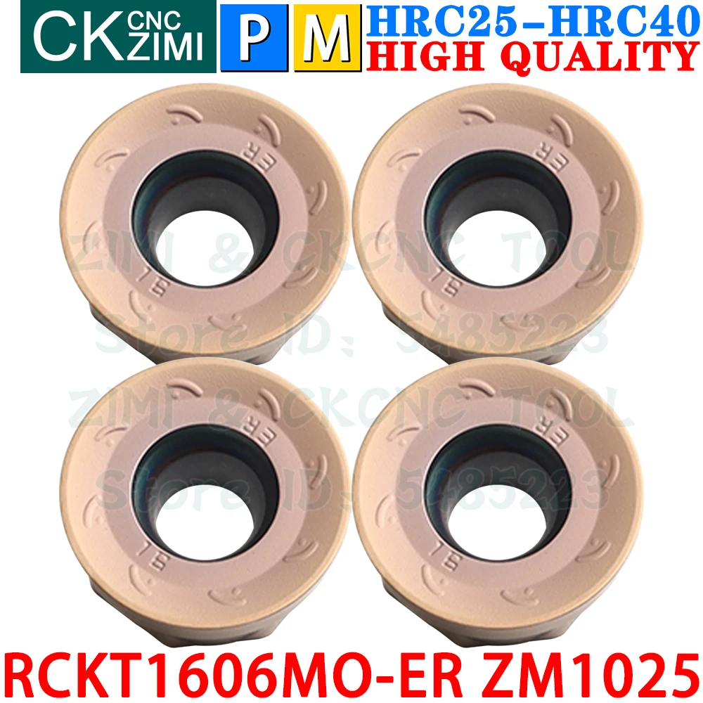 

RCKT1606MO-ER ZM1025 RCKT 1606 MO Carbide Inserts Round Milling Inserts Indexable Face Milling Tool CNC Metal lathe Cutting Tool