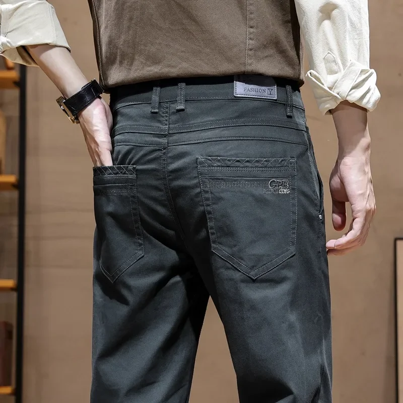 Men Brand High Quality Jeans Fashion Casual Classic Style Slim Fit Trousers Male Brand Advanced Stretch Straight Pants Big Size