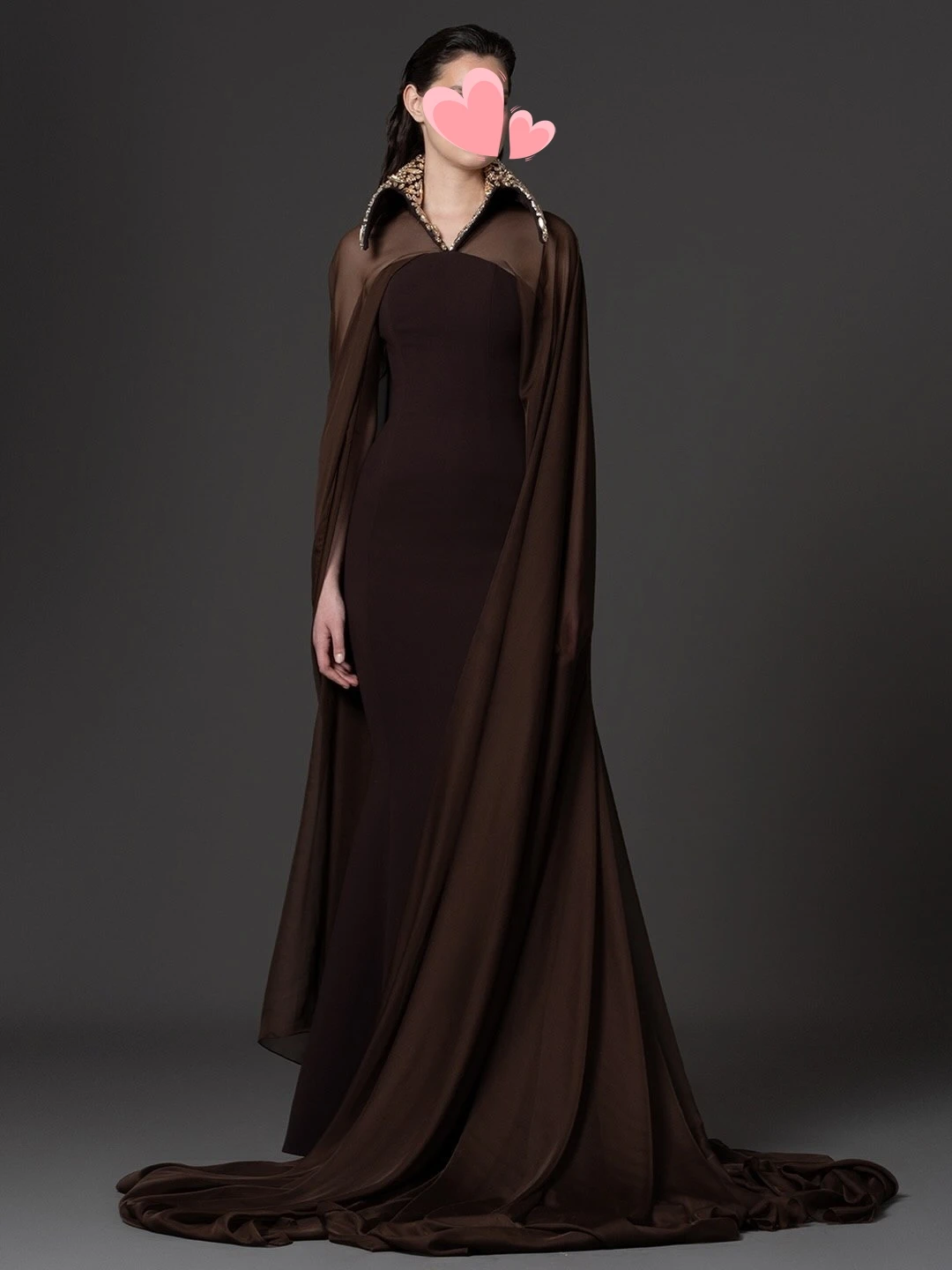 

Oisslec Dress Elegant Vintage Sexy Brown Crystal Chiffon Cape New Customize Formal Occasion Prom Dress Evening Party Gowns