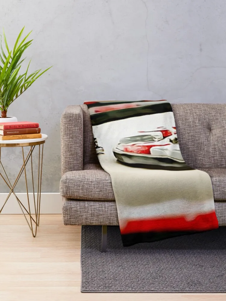 Go-kart ride in the indoor karting track DressMeUnique Throw Blanket Heavy Luxury Brand Blankets